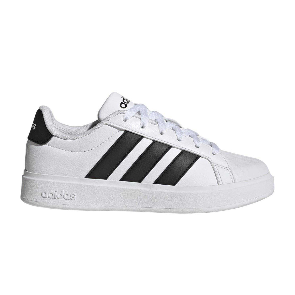 White-Black - Lifestyle - Adidas Childrens-Kids Superstar Streetalk Flat Trainers