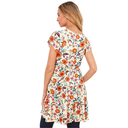 Multicoloured Print - Back - Joe Browns Womens-Ladies Floral Tunic Dress