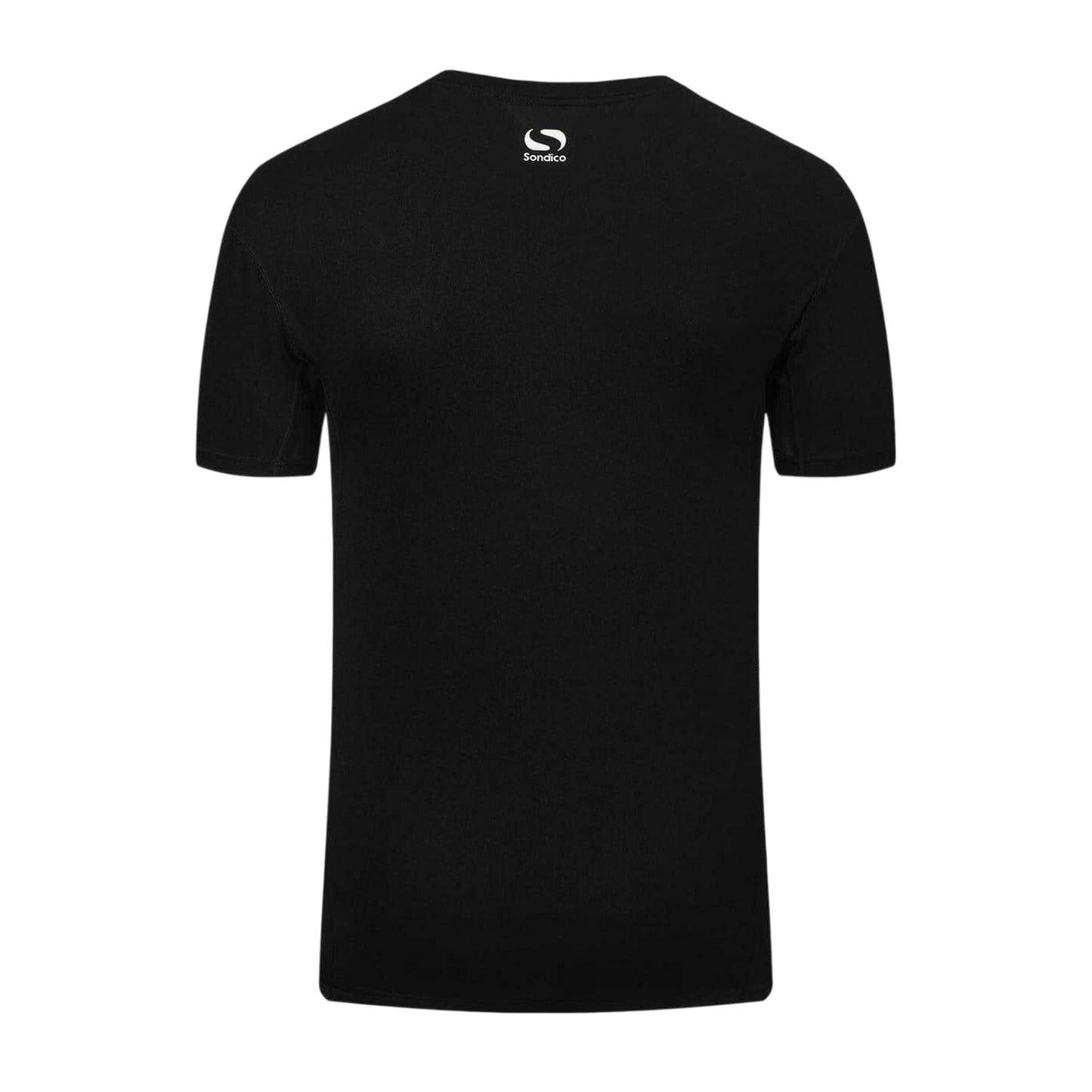 Black - Back - Sondico Mens Core Plain Base Layer Top