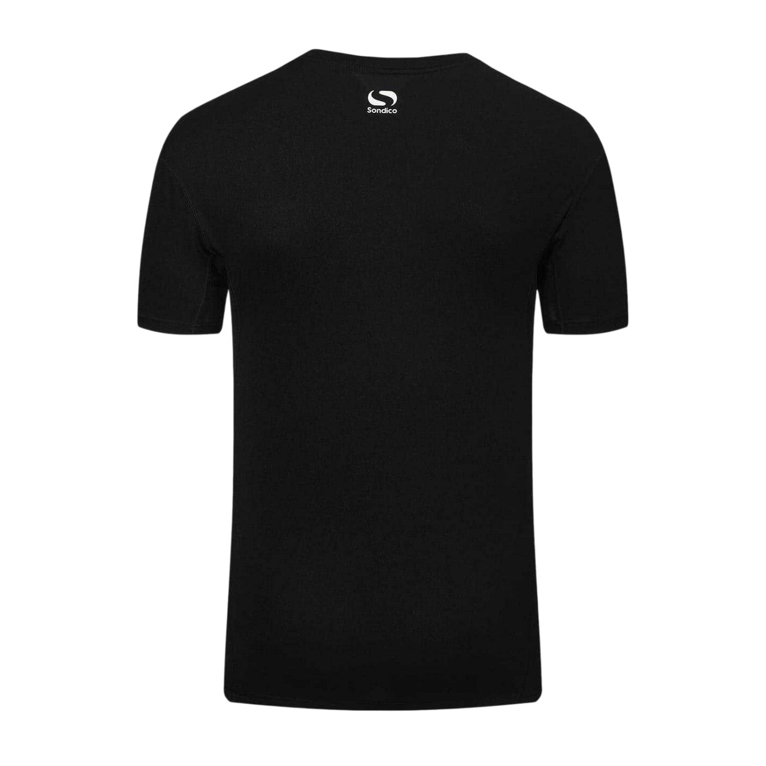 Black - Back - Sondico Mens Core Plain Base Layer Top
