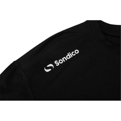 Black - Side - Sondico Mens Core Plain Base Layer Top