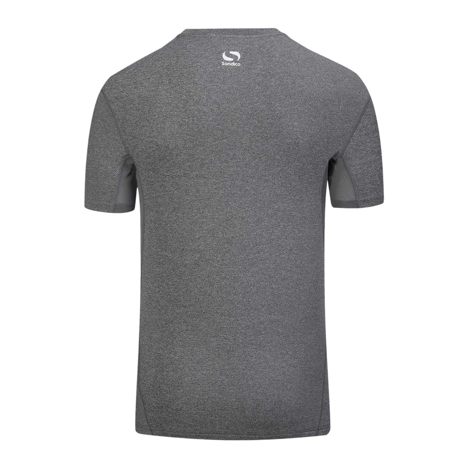 Grey Marl Marl - Back - Sondico Mens Core Plain Base Layer Top