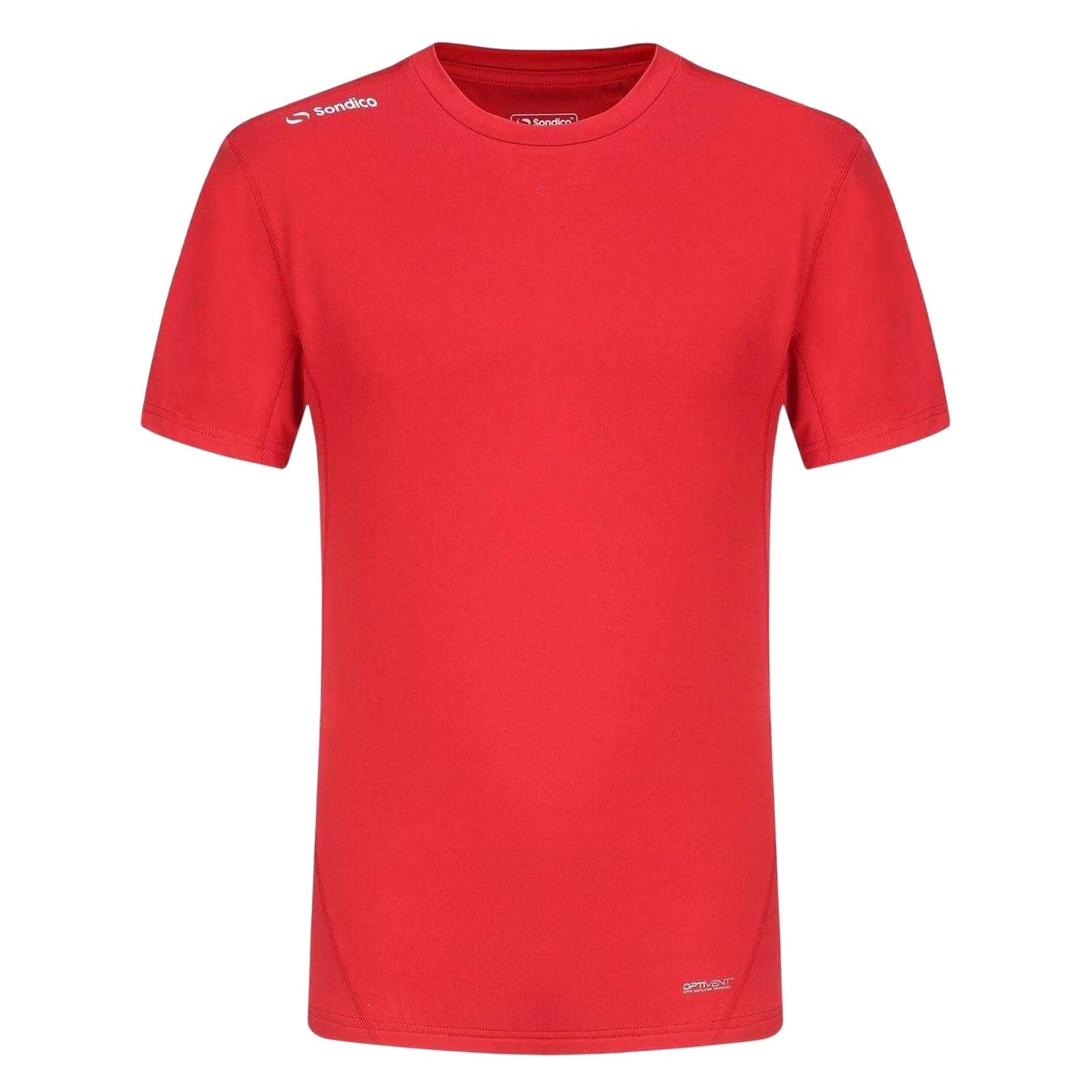 Red - Front - Sondico Mens Core Plain Base Layer Top