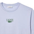 Blue - Back - Lacoste Womens-Ladies Printed Cotton Relaxed Fit T-Shirt
