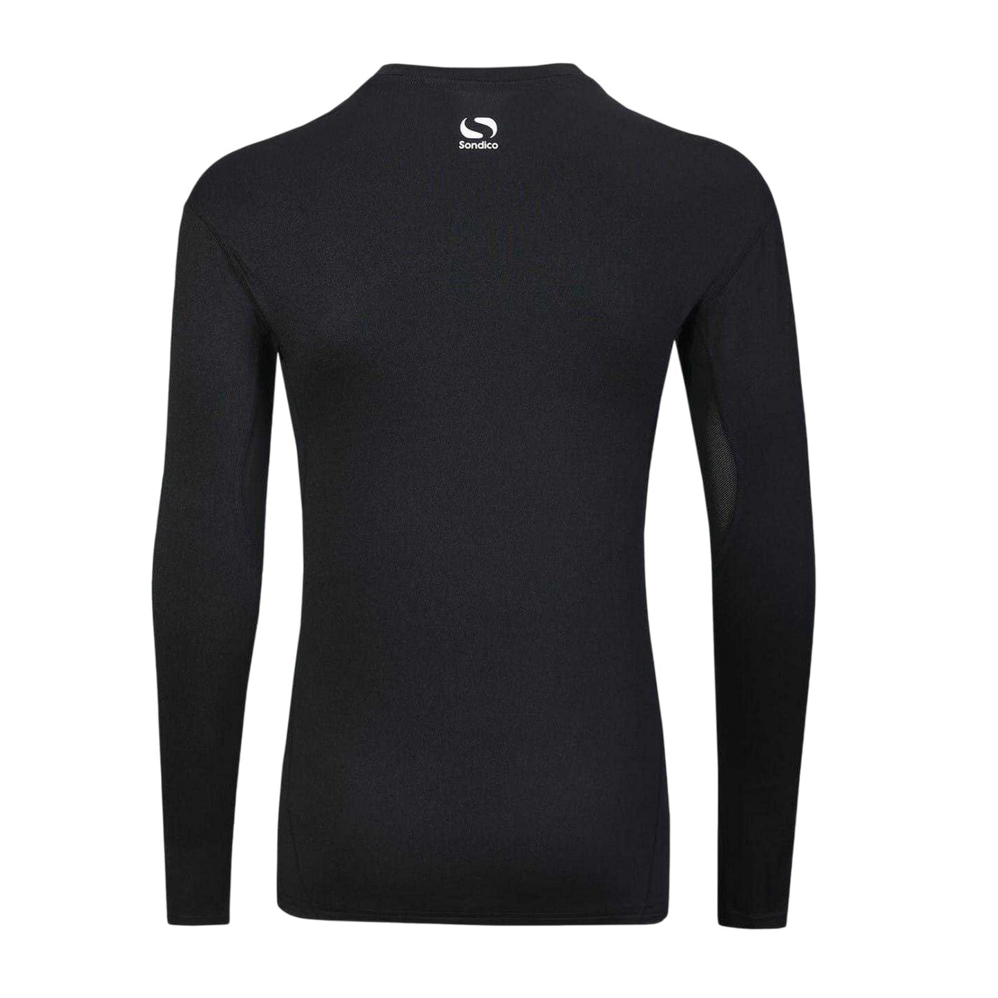 Black - Back - Sondico Mens Core Long-Sleeved Base Layer Top