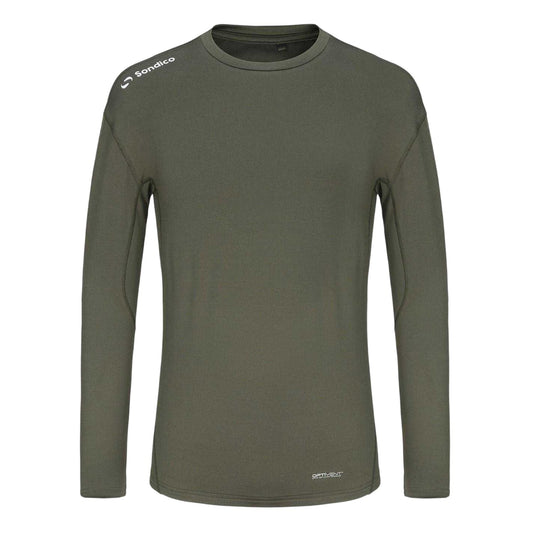 Olive - Front - Sondico Mens Core Long-Sleeved Base Layer Top