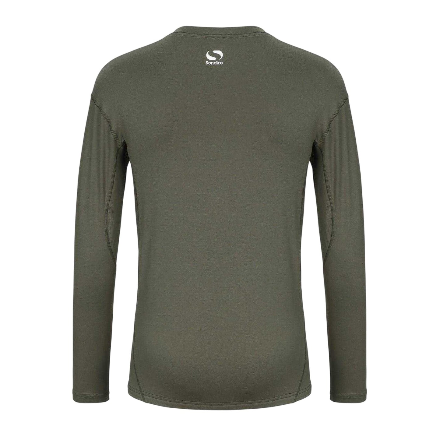 Olive - Back - Sondico Mens Core Long-Sleeved Base Layer Top
