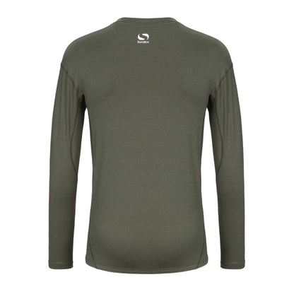 Olive - Back - Sondico Mens Core Long-Sleeved Base Layer Top
