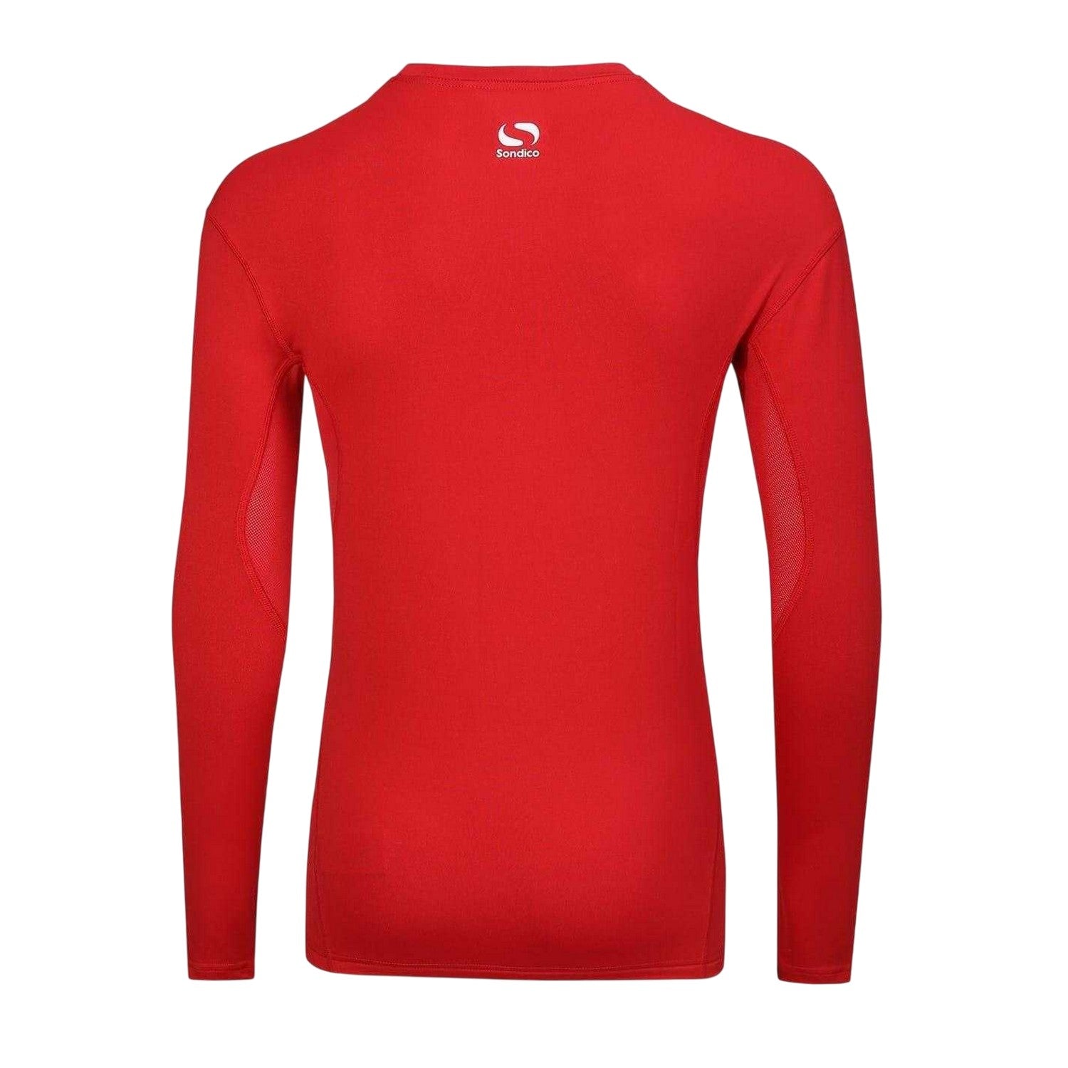 Red - Back - Sondico Mens Core Long-Sleeved Base Layer Top