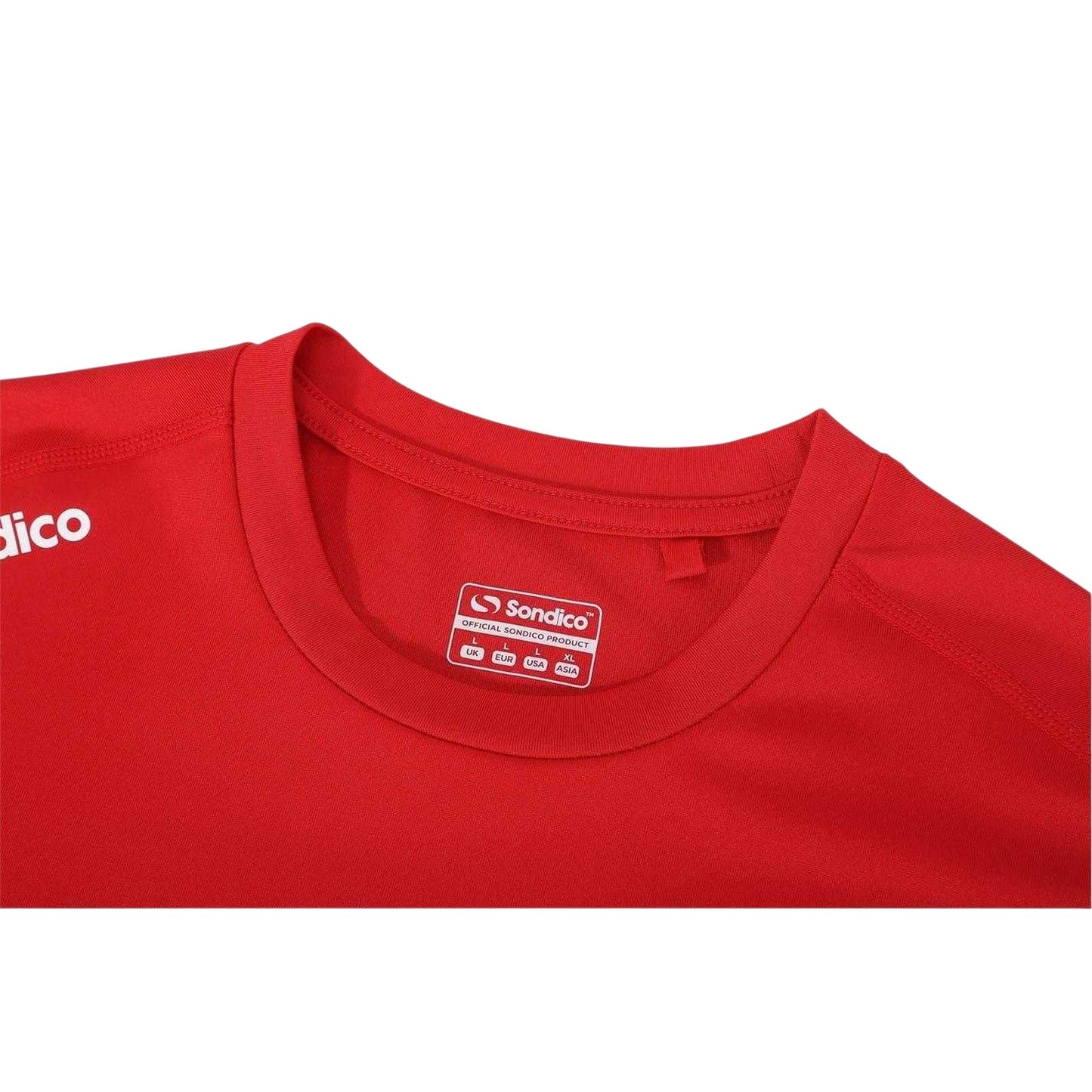 Red - Side - Sondico Mens Core Long-Sleeved Base Layer Top