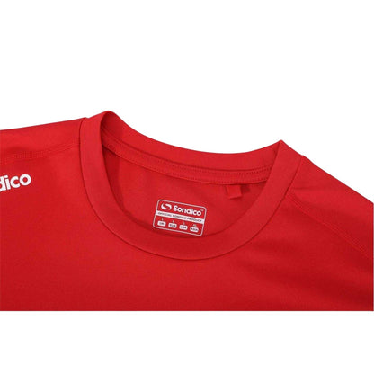Red - Side - Sondico Mens Core Long-Sleeved Base Layer Top