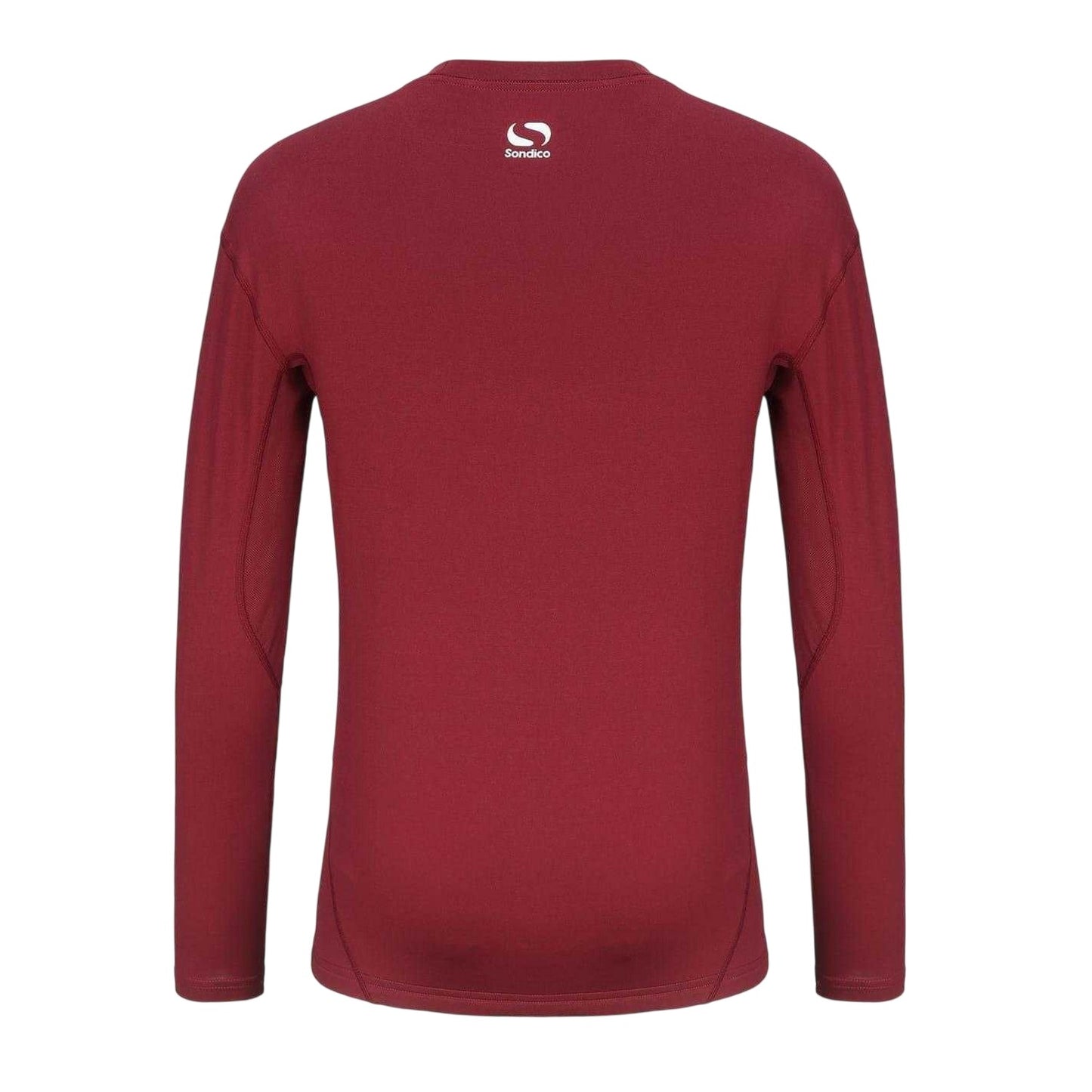 Burgundy - Back - Sondico Mens Core Long-Sleeved Base Layer Top
