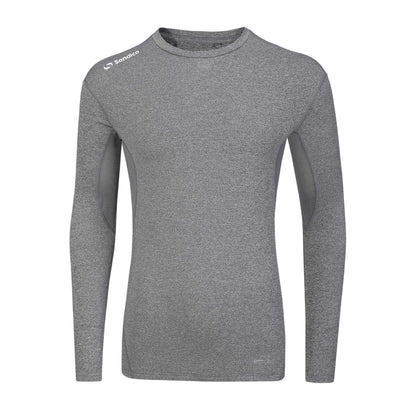 Grey Marl - Front - Sondico Mens Core Long-Sleeved Base Layer Top