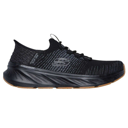 Black - Side - Skechers Mens Knitted Slip-In Trainers