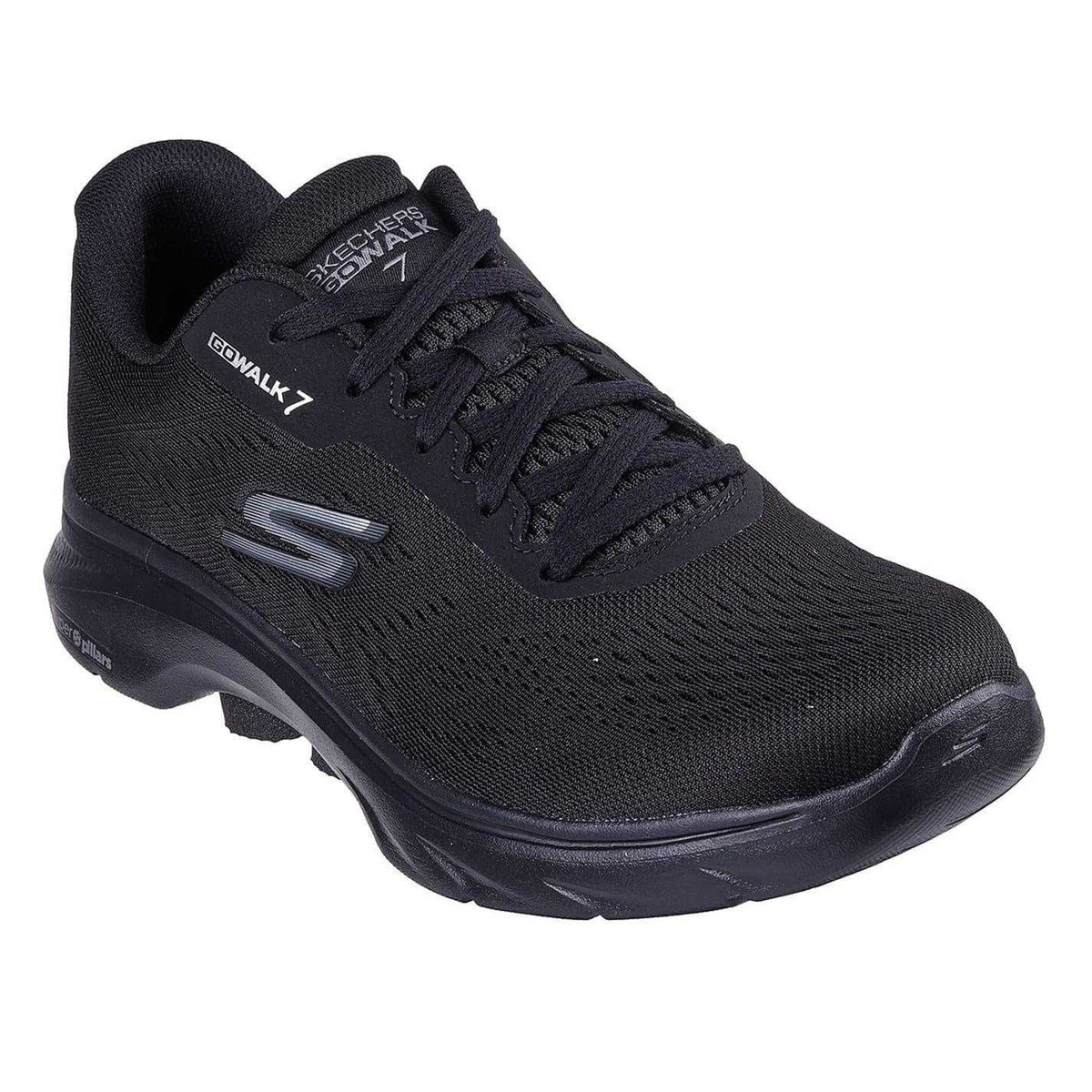 Black - Front - Skechers Mens Go Walk 7 Trainers