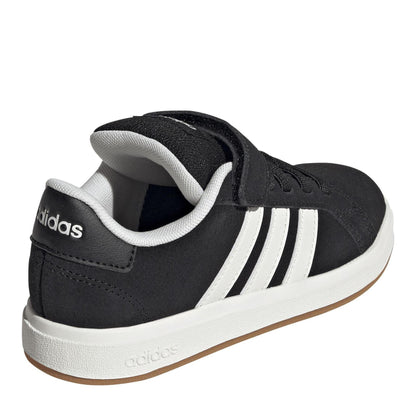 Black - Lifestyle - Adidas Childrens-Kids Noughties Suede Court Trainers