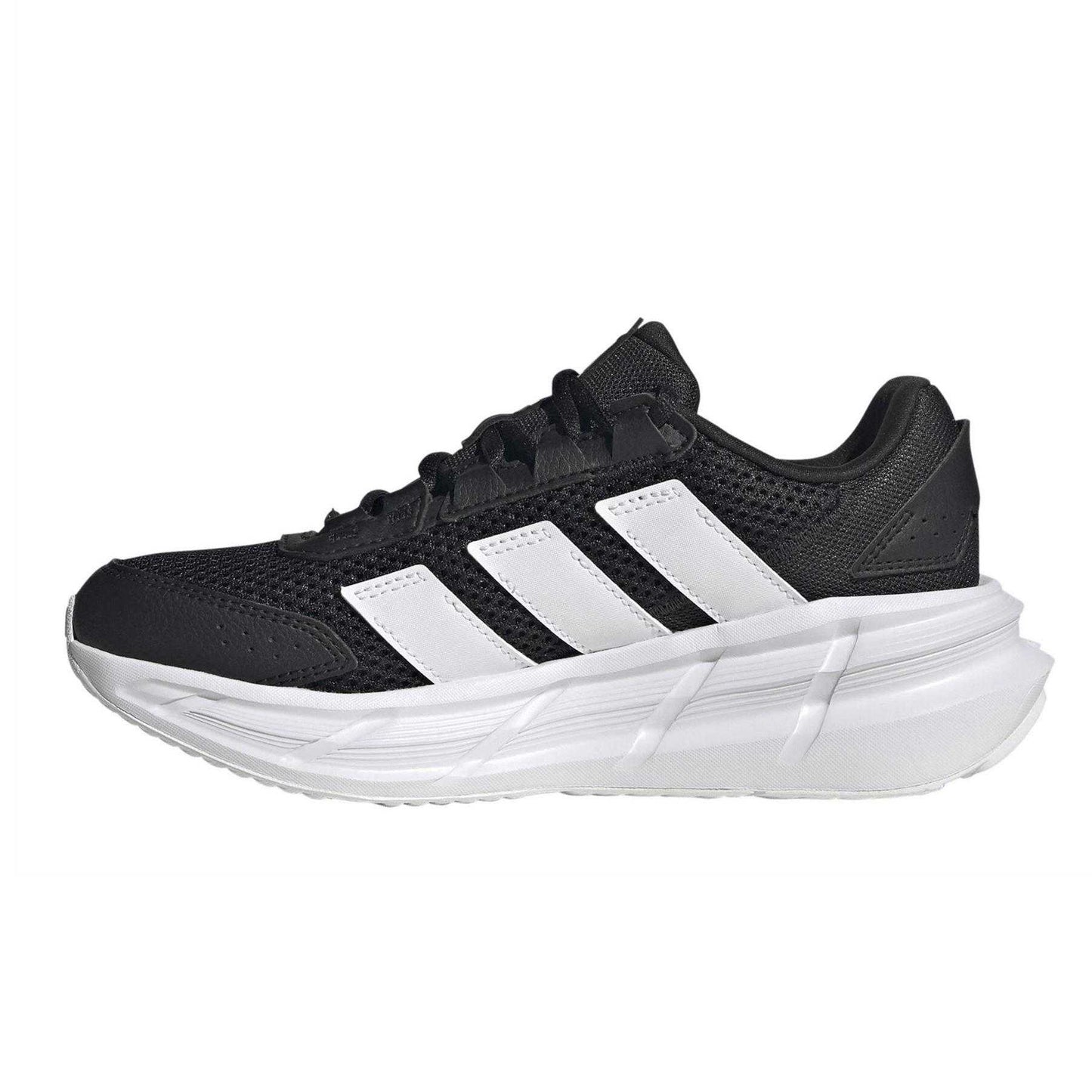Black-White - Side - Adidas Childrens-Kids Astrastar Cloudfoam Trainers