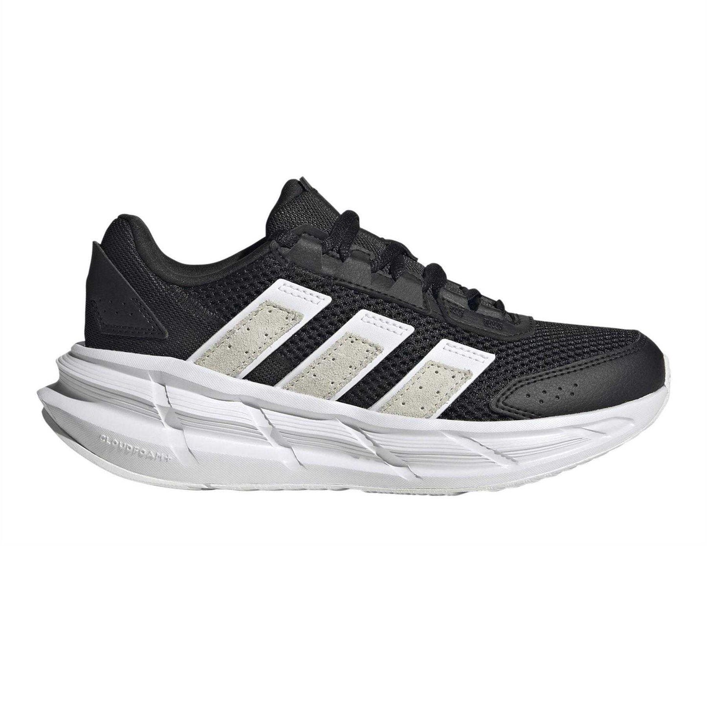 Black-White - Lifestyle - Adidas Childrens-Kids Astrastar Cloudfoam Trainers