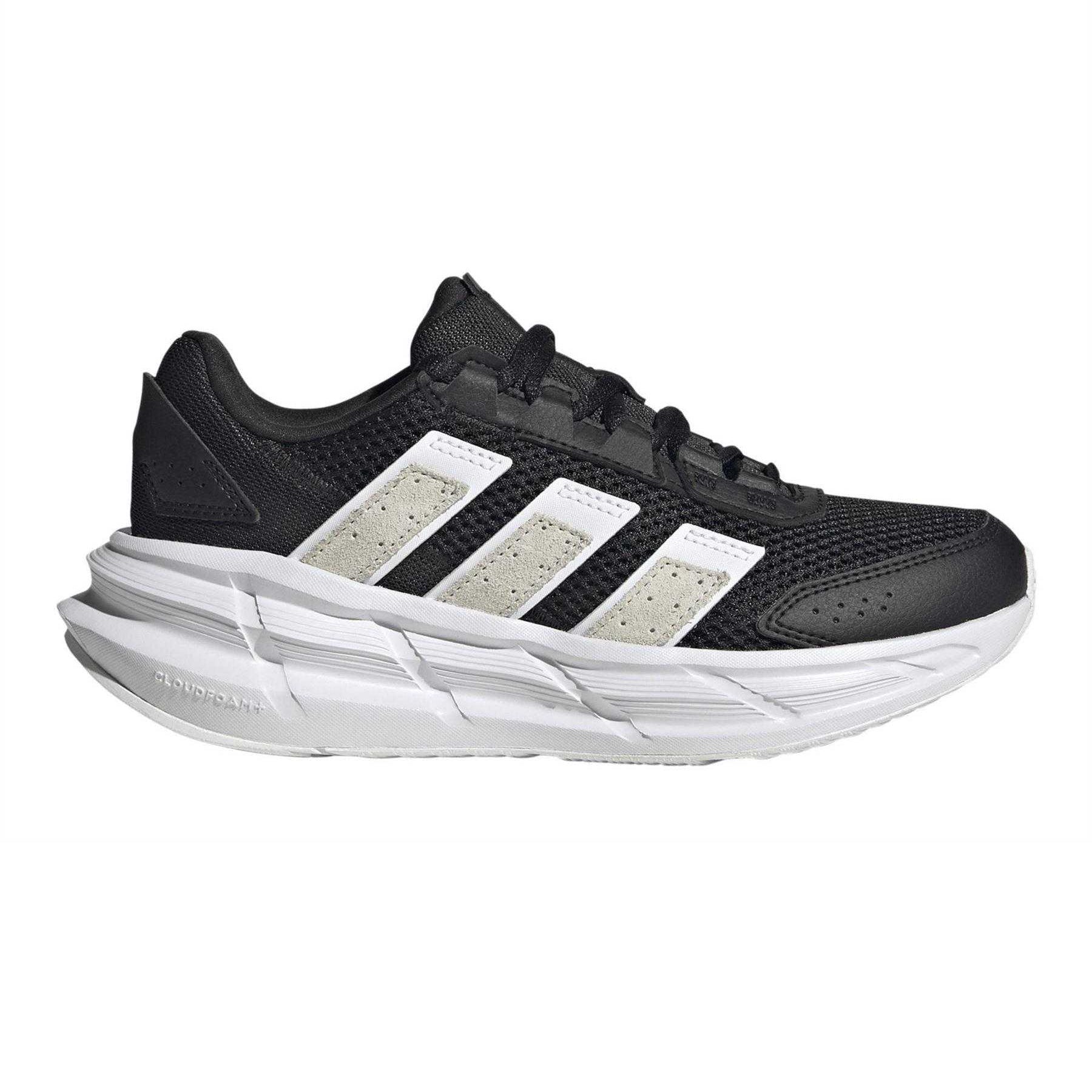 Black-White - Lifestyle - Adidas Childrens-Kids Astrastar Cloudfoam Trainers