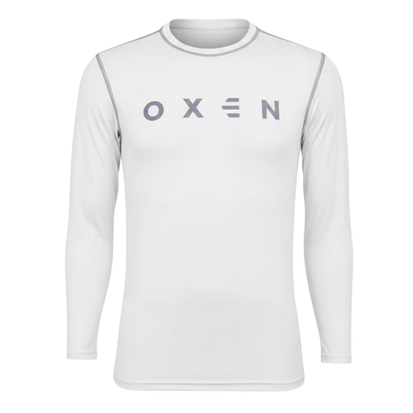 White - Front - OXEN Childrens-Kids Base Layer Top