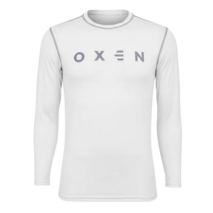 White - Front - OXEN Childrens-Kids Base Layer Top