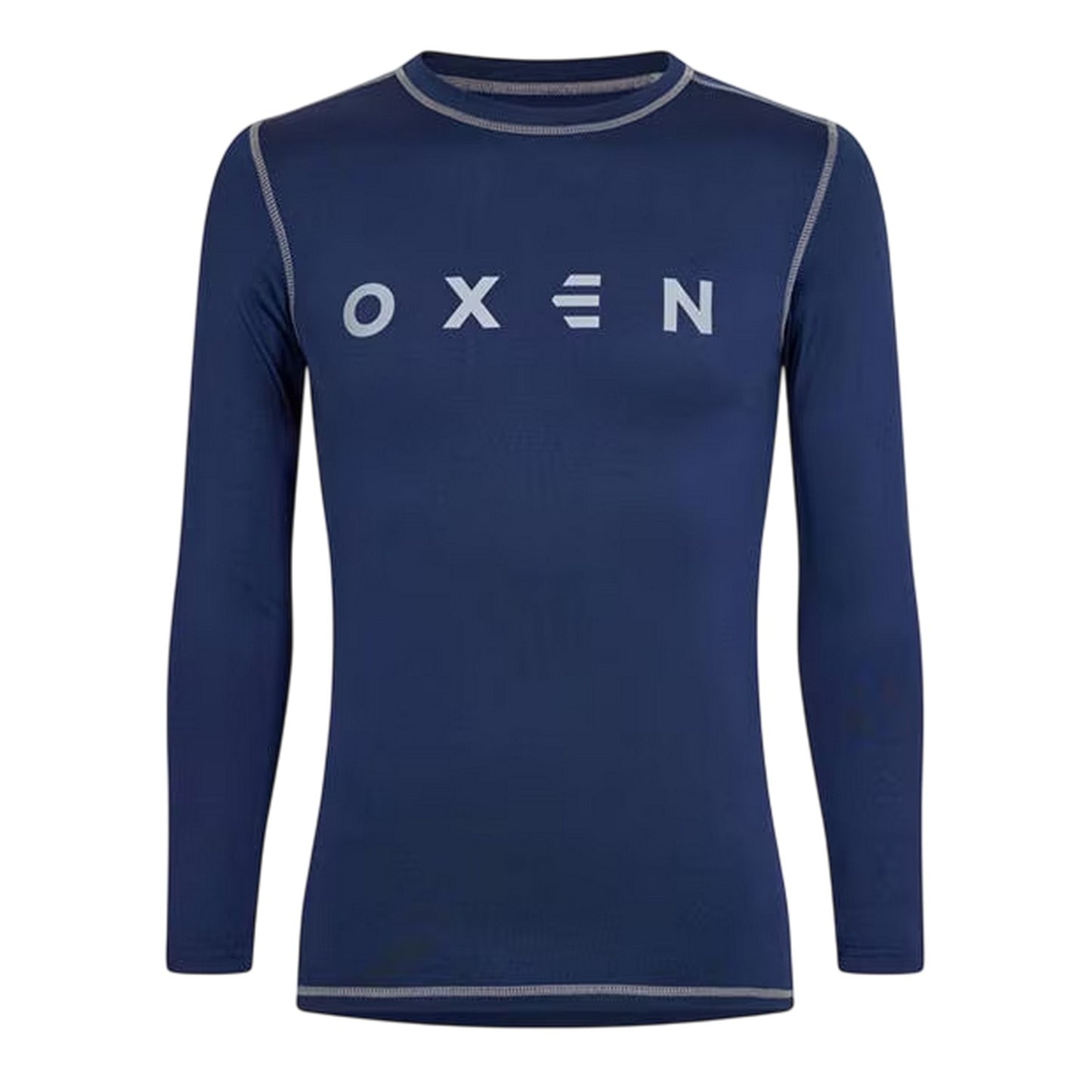 Navy - Front - OXEN Childrens-Kids Base Layer Top