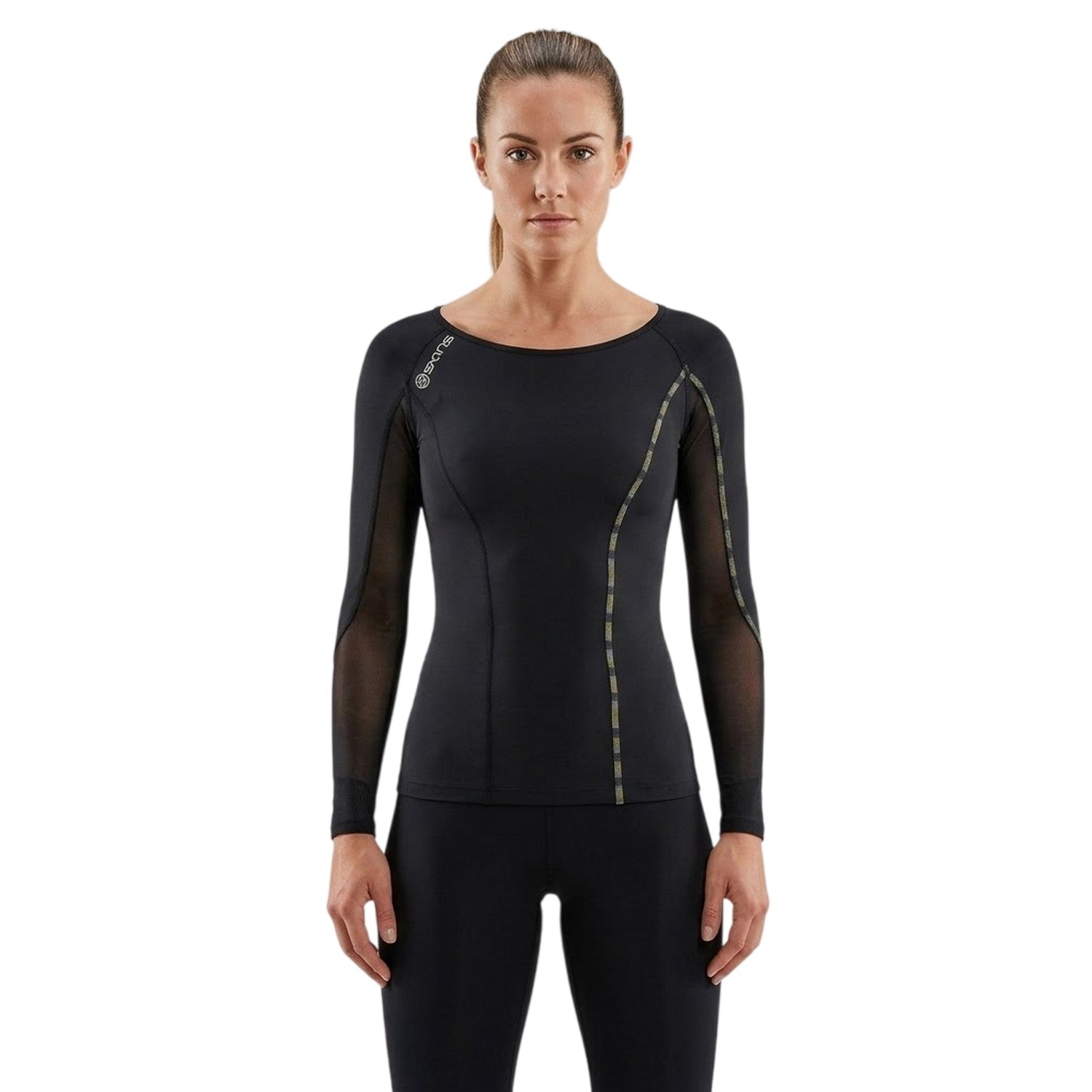 Black - Side - Skins Womens-Ladies Dnamic Long-Sleeved Top