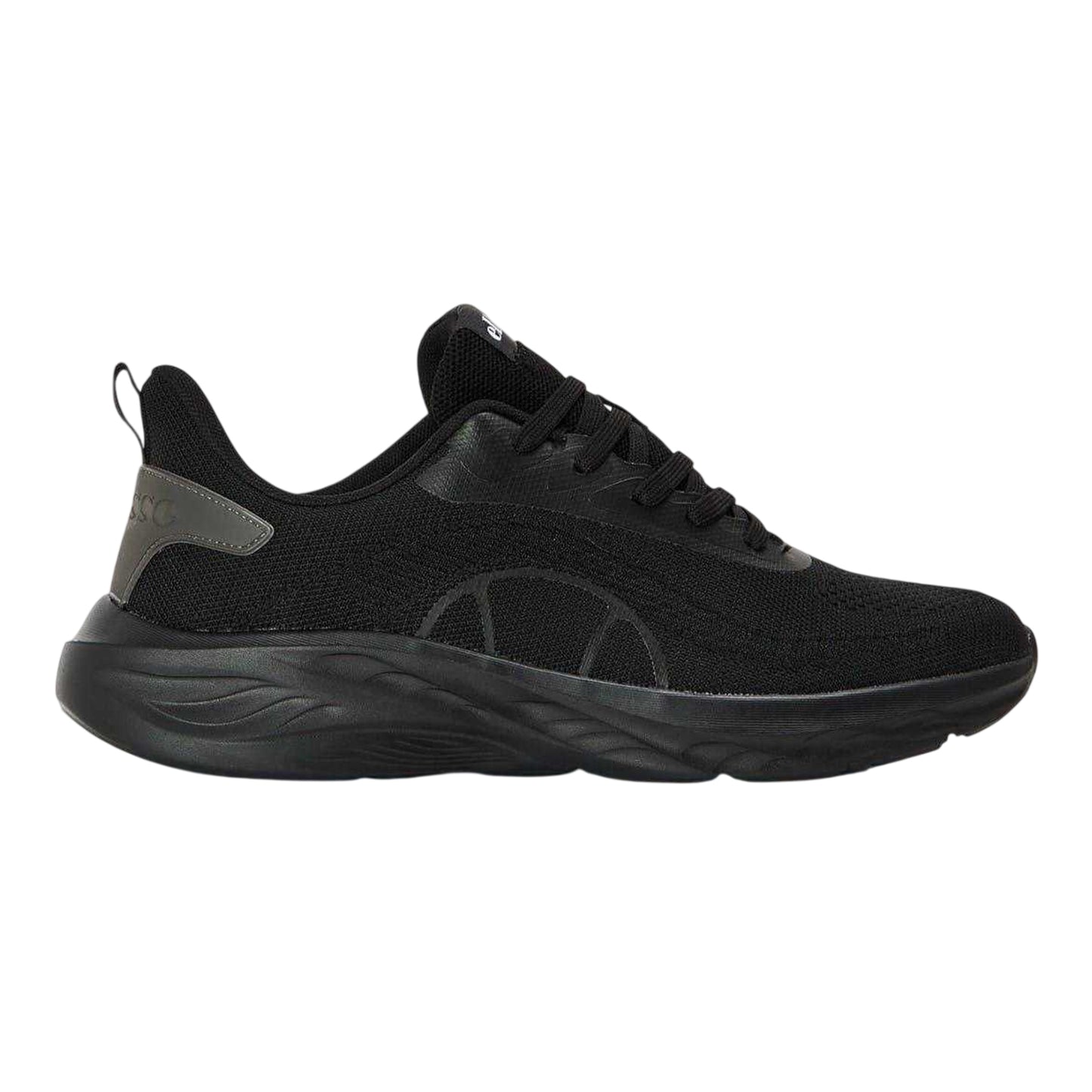 Solid Black - Front - Ellesse Mens Como Leather Flat Trainers