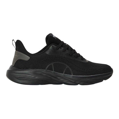 Solid Black - Front - Ellesse Mens Como Leather Flat Trainers