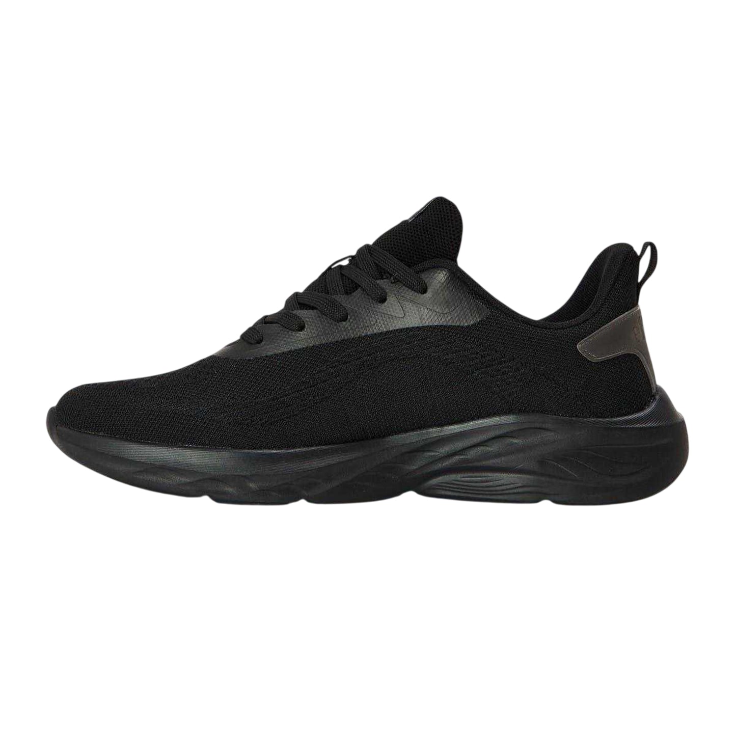 Solid Black - Back - Ellesse Mens Como Leather Flat Trainers