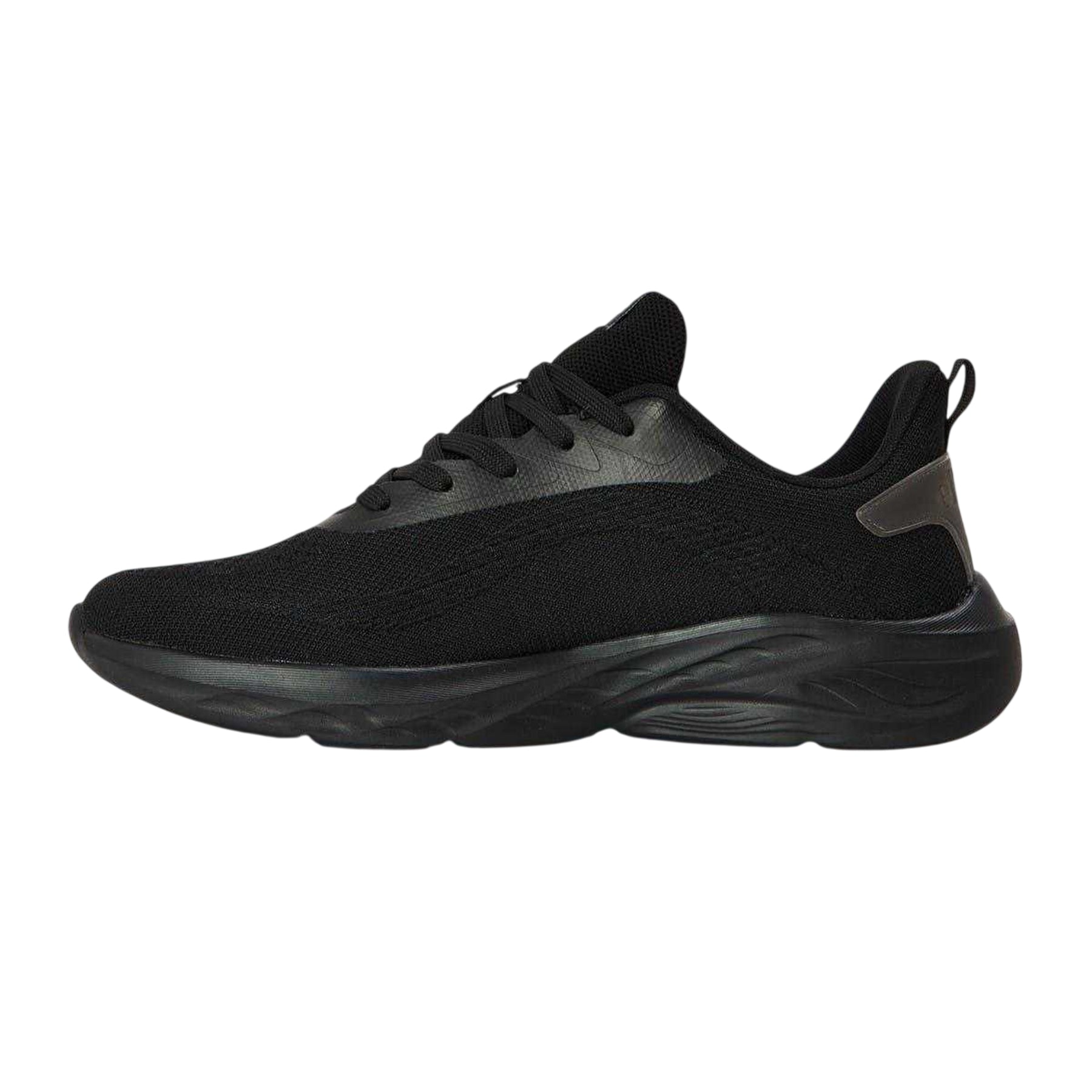Solid Black - Back - Ellesse Mens Como Leather Flat Trainers