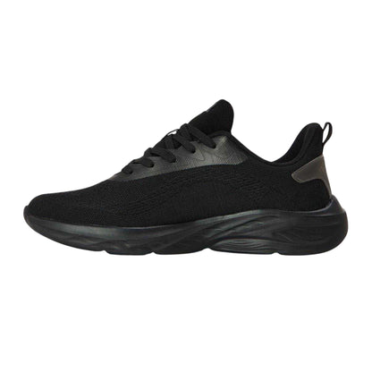Solid Black - Back - Ellesse Mens Como Leather Flat Trainers