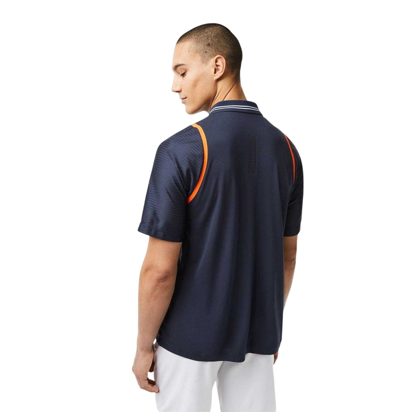Night Blue - Back - Lacoste Mens Contrast Detail Polo Shirt