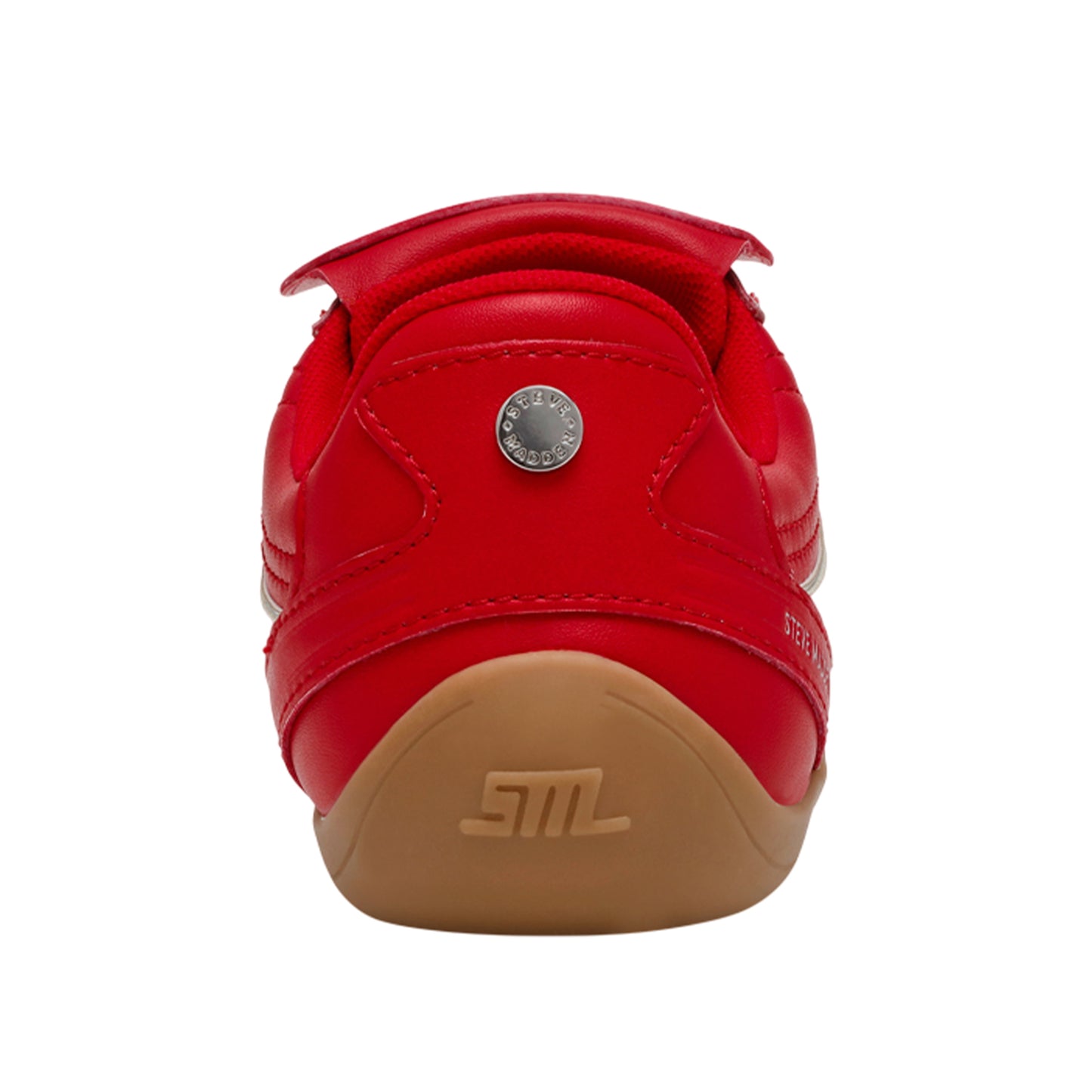 Red - Back - Steve Madden Womens-Ladies Metallic Trainers