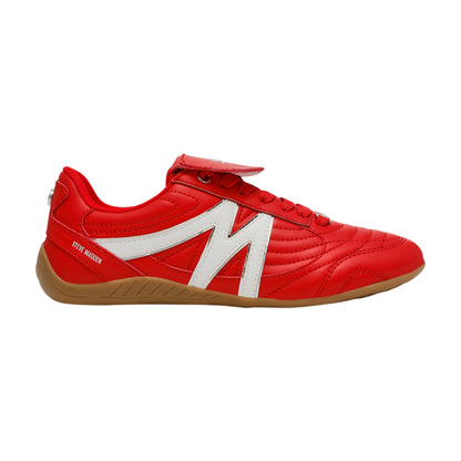 Red - Side - Steve Madden Womens-Ladies Metallic Trainers