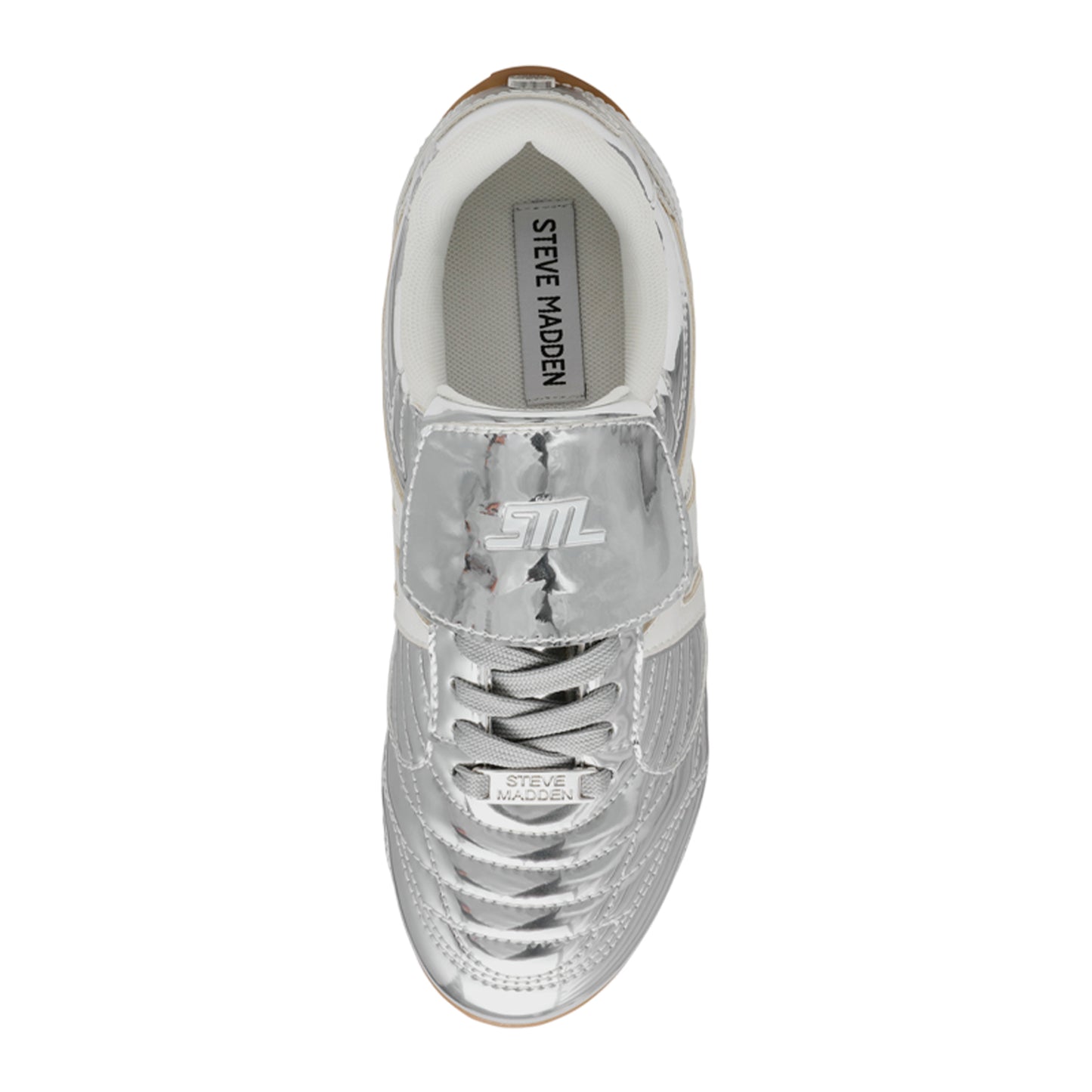 Silver - Lifestyle - Steve Madden Womens-Ladies Metallic Trainers