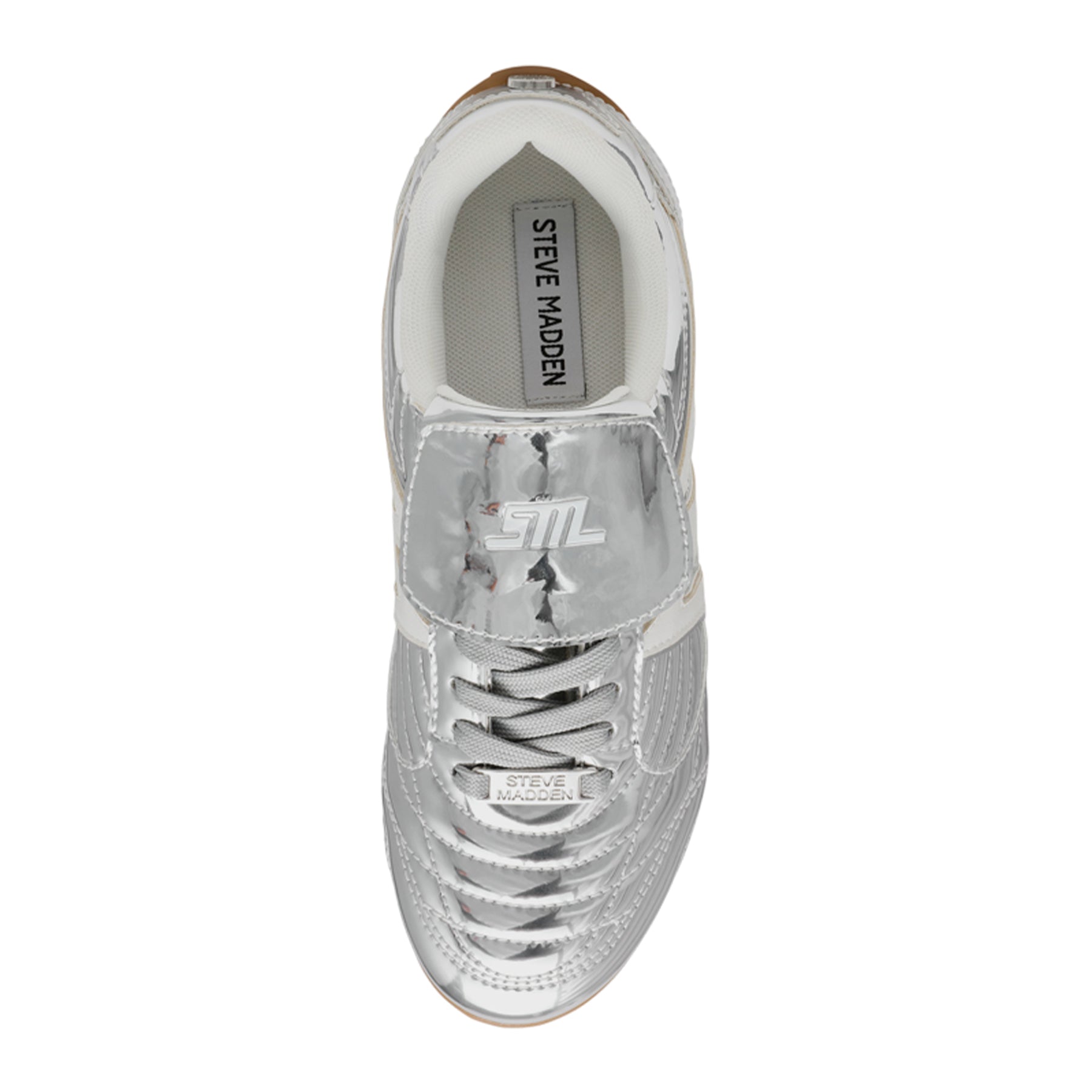 Silver - Lifestyle - Steve Madden Womens-Ladies Metallic Trainers