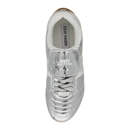 Silver - Lifestyle - Steve Madden Womens-Ladies Metallic Trainers