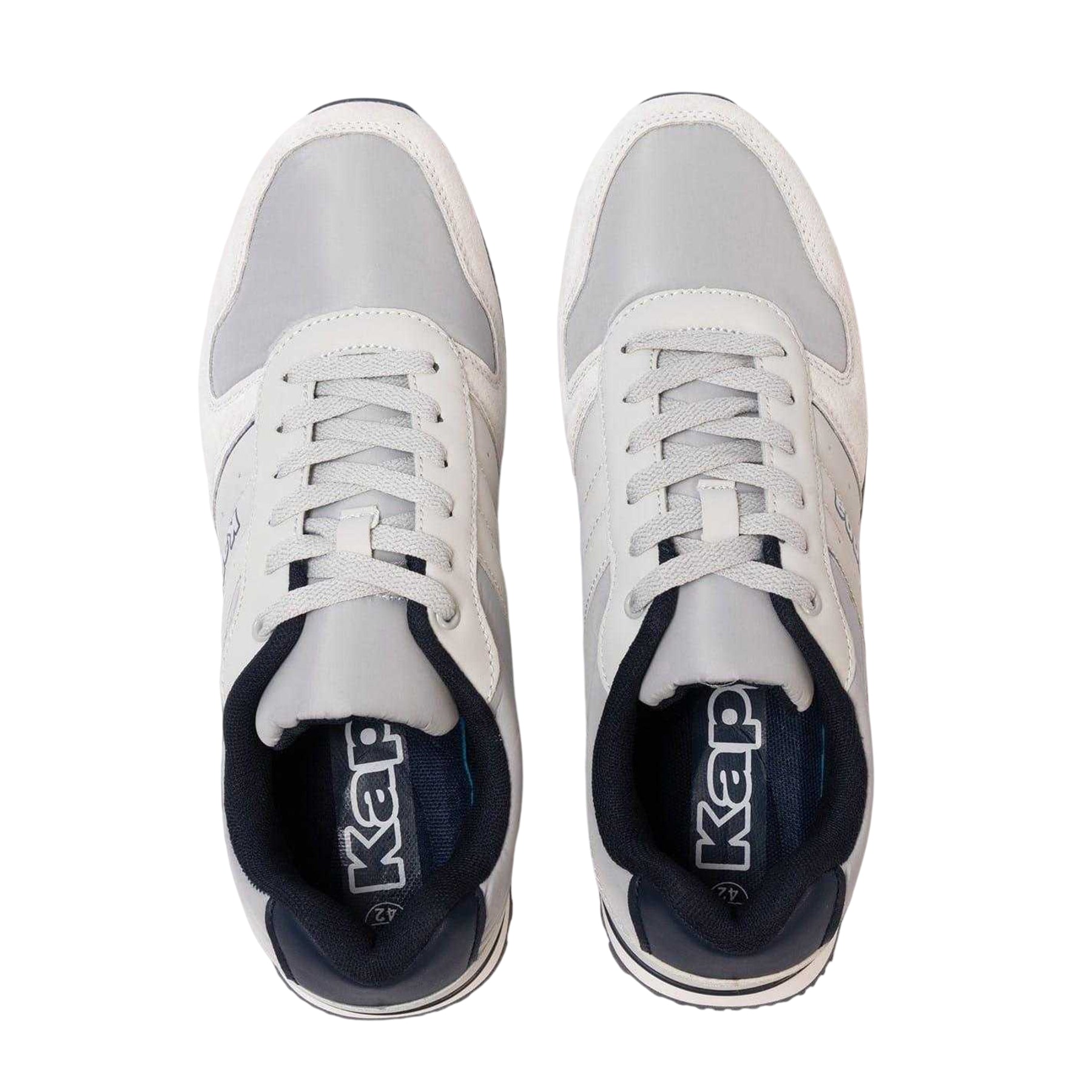 Light Grey-Navy - Side - Kappa Mens Trainers