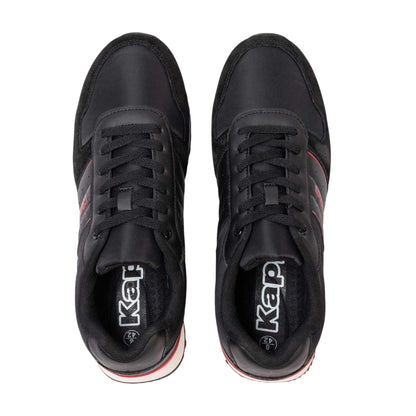 Black-Red - Side - Kappa Mens Trainers