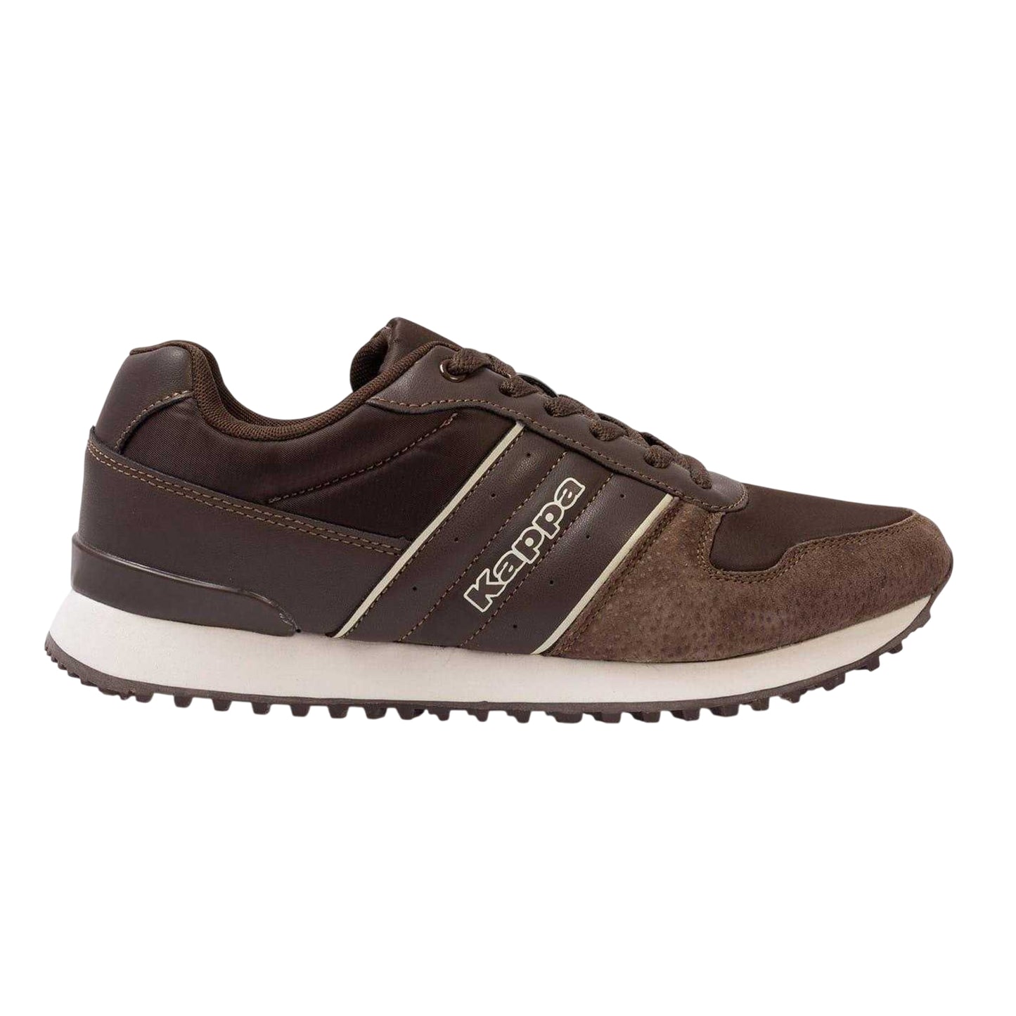 Dark Brown - Front - Kappa Mens Trainers