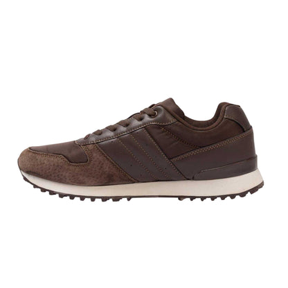Dark Brown - Back - Kappa Mens Trainers