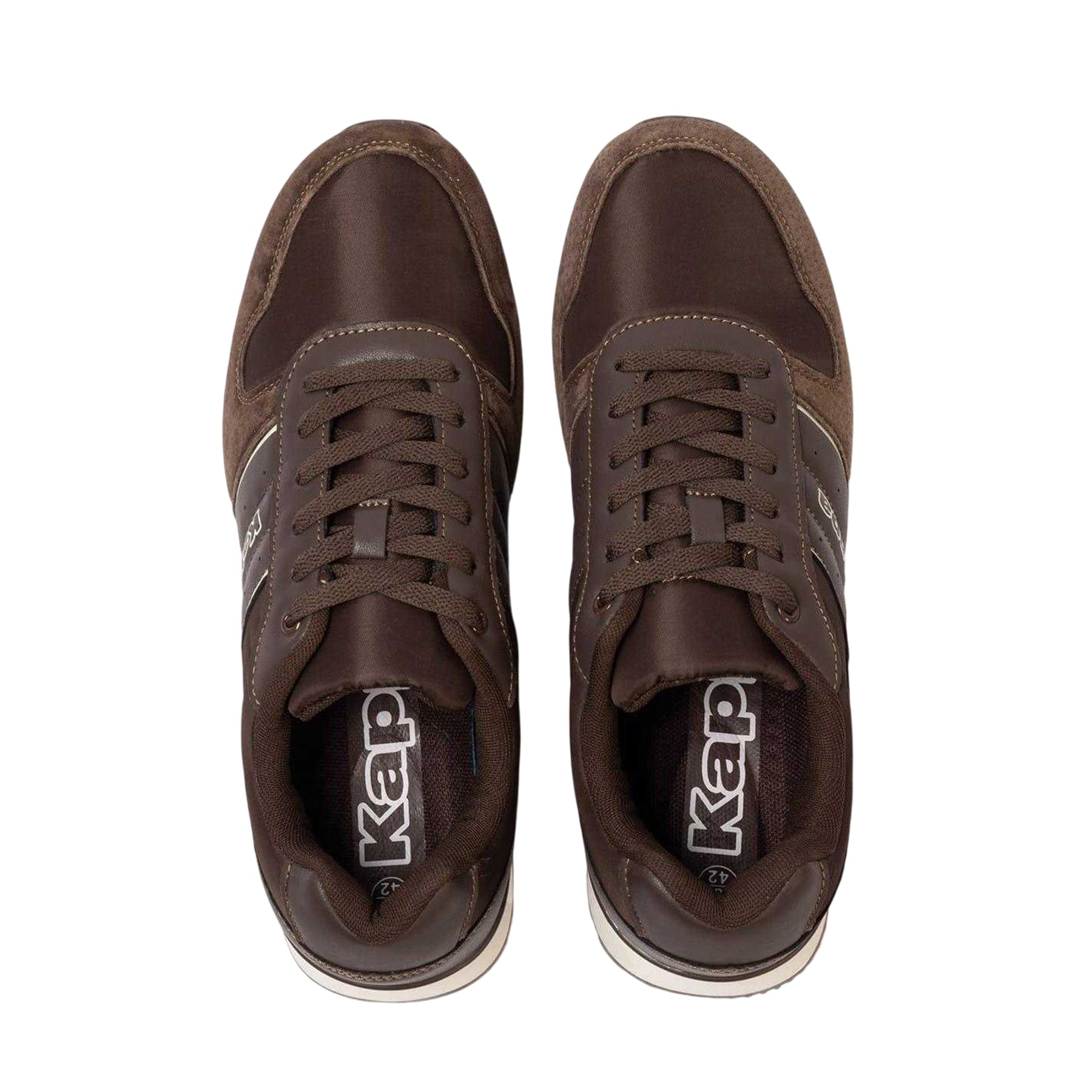 Dark Brown - Side - Kappa Mens Trainers