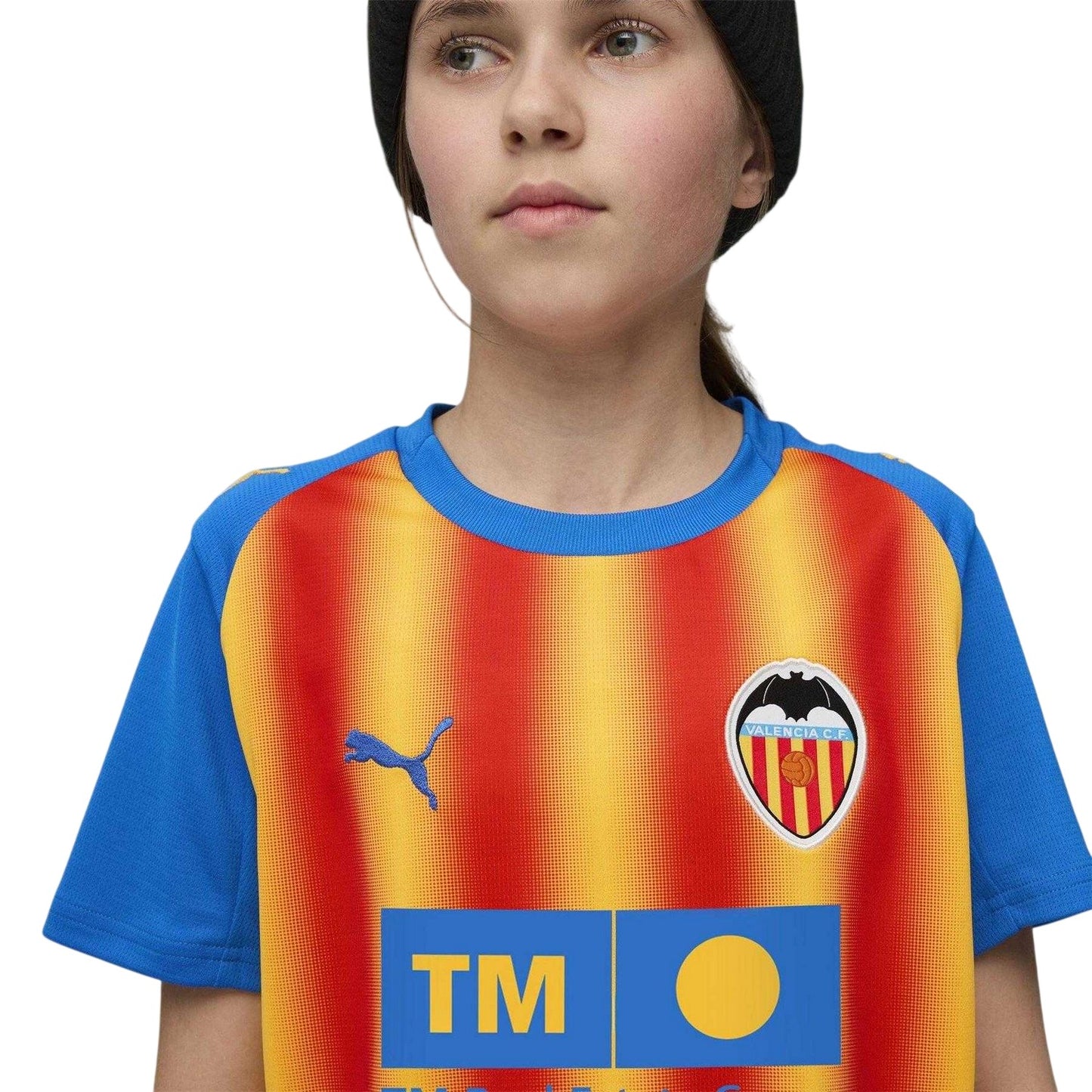 Yellow-Red - Side - Valencia CF Childrens-Kids 25-26 Puma Third Jersey
