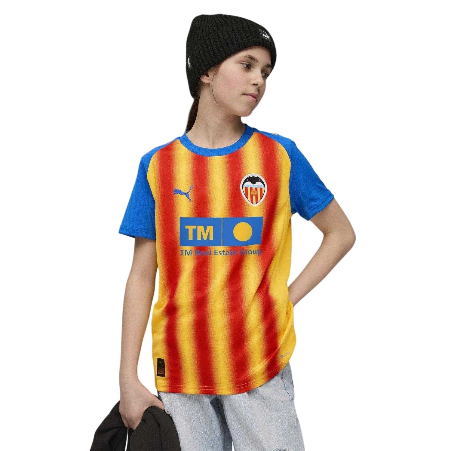 Yellow-Red - Lifestyle - Valencia CF Childrens-Kids 25-26 Puma Third Jersey