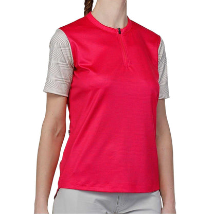 Fuchsia - Side - Bicycle Line Womens-Ladies Colour Block Cycling Jersey