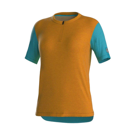 Mustard - Front - Bicycle Line Womens-Ladies Colour Block Cycling Jersey