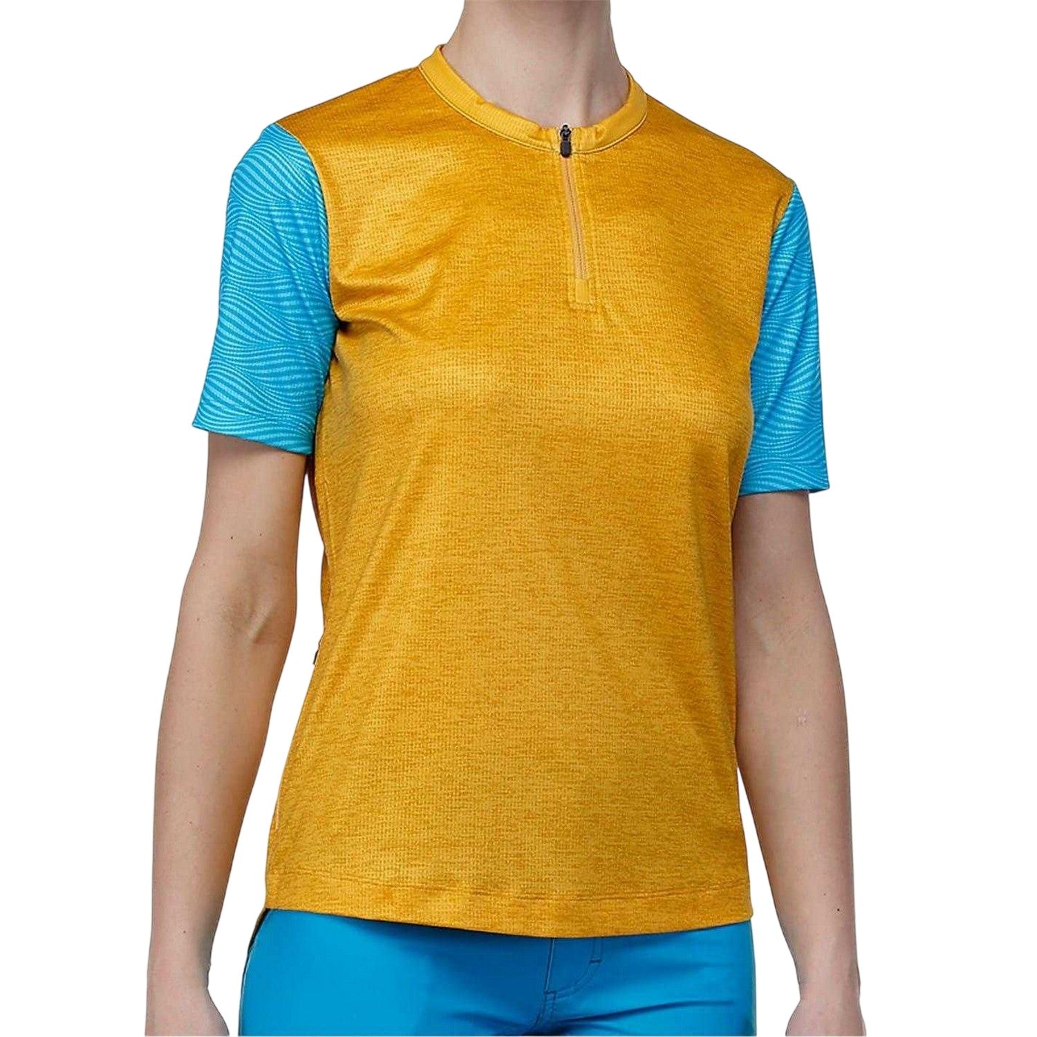 Mustard - Side - Bicycle Line Womens-Ladies Colour Block Cycling Jersey