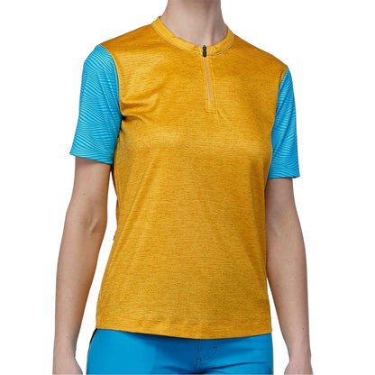 Mustard - Side - Bicycle Line Womens-Ladies Colour Block Cycling Jersey