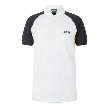 White - Front - Boss Mens Paddy Polo Shirt